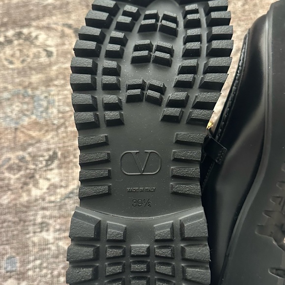 Valentino Black Loafers with Gold Detail - Picture 3 of 6